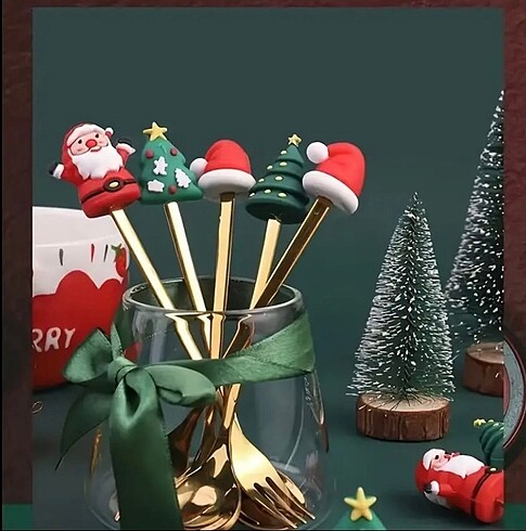 Ikea 6 Parça Yılbaşı Kaşık Çatal Seti Gold