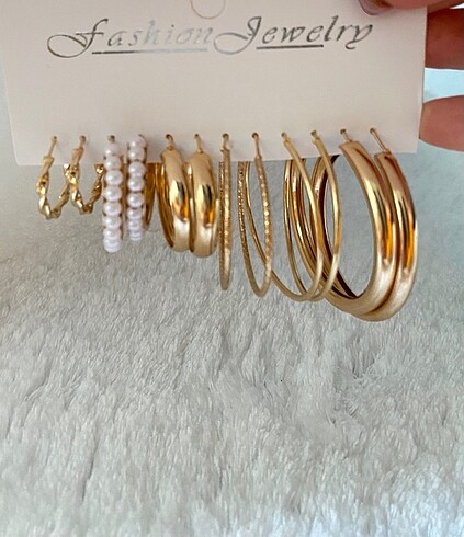 Accessorize Gold 6 çift küpe seti