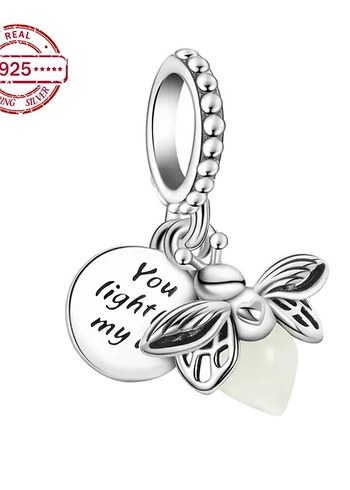 Gümüş ateş böceği Pandora model charm