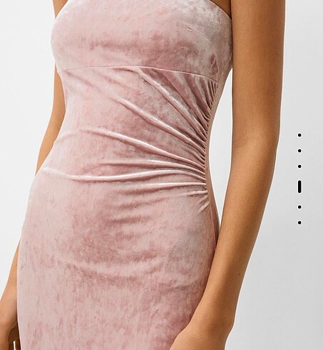 m Beden Bershka kadife bandeu elbise