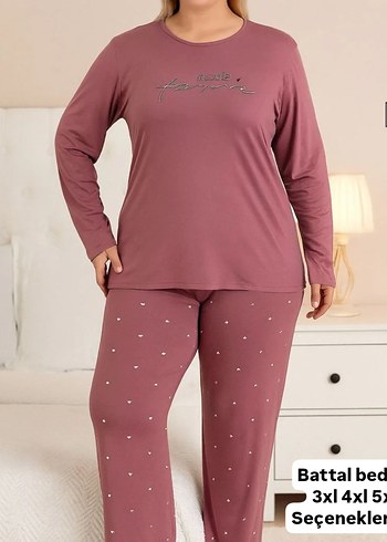 kadın büyük beden pijama takımı