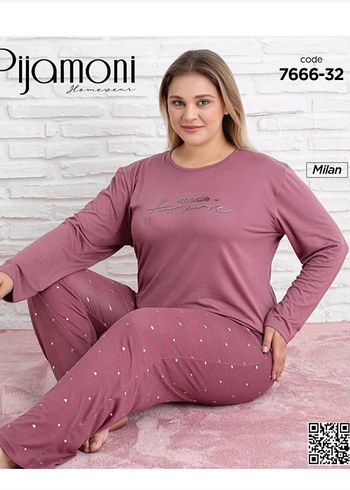 50 Beden kadın büyük beden pijama takımı
