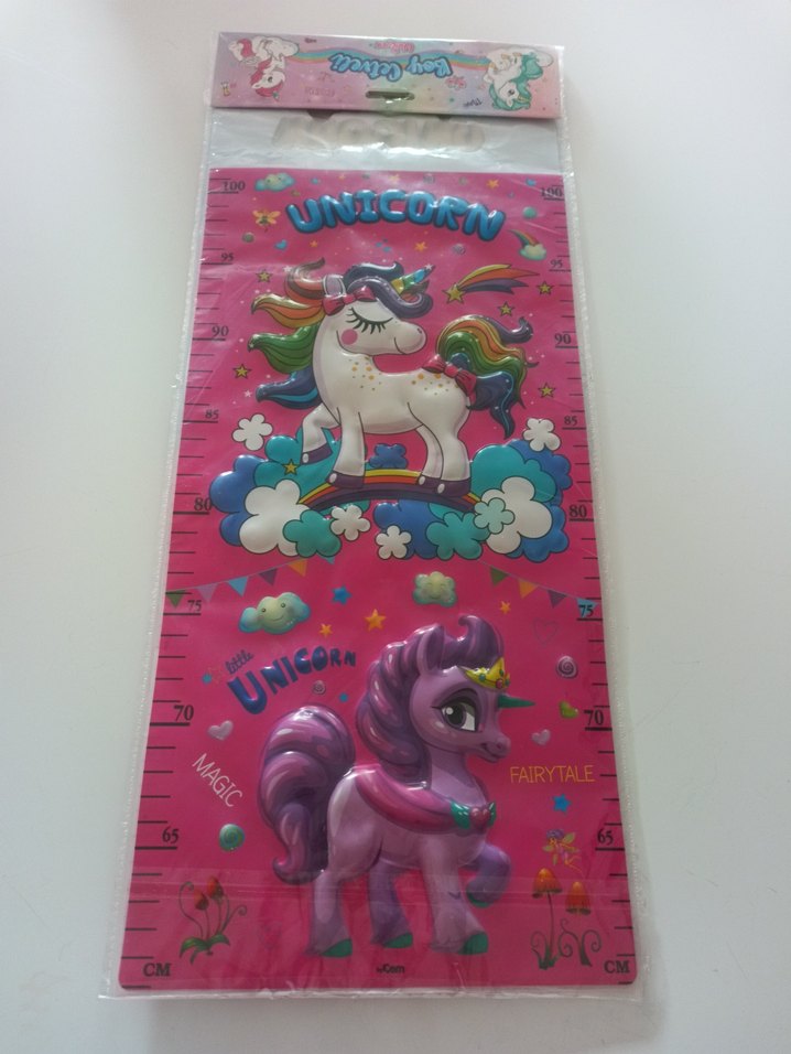 Renkli Unicorn Temalı Parti Ölçüm Tablosu - Görsel 2