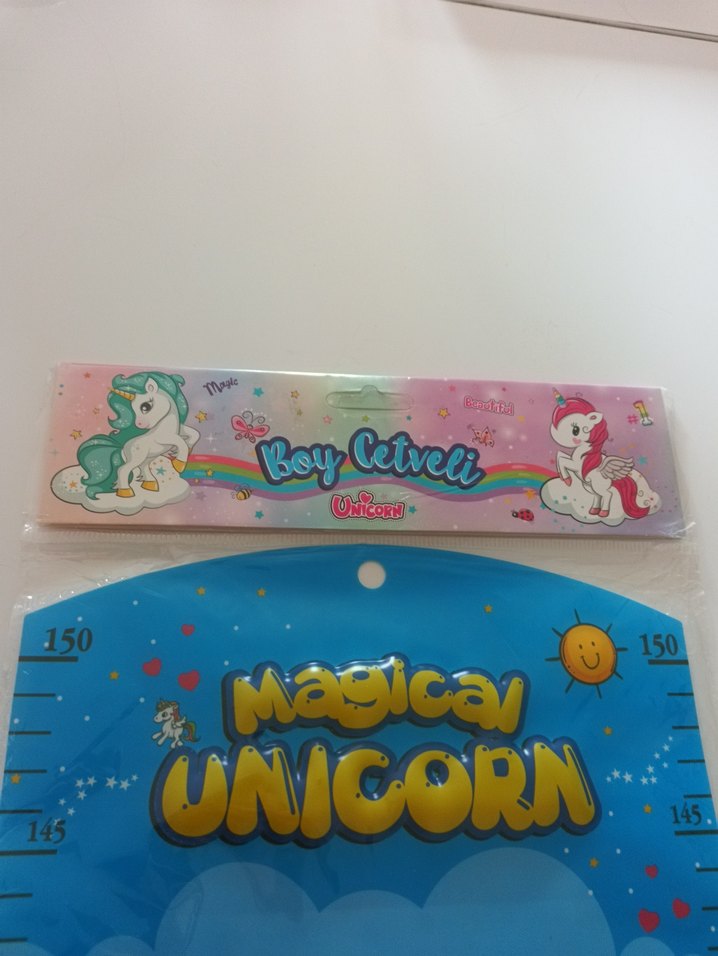 Renkli Unicorn Temalı Parti Ölçüm Tablosu - Görsel 3