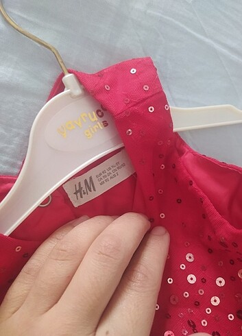 H&M Pırıltılı çocuk elbisesi
