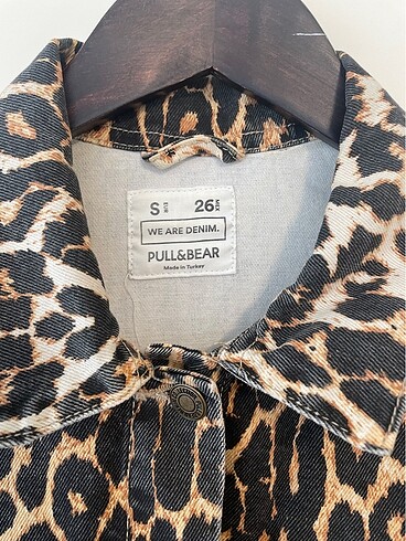 Pull and Bear Pull and bear denim leopar ceket