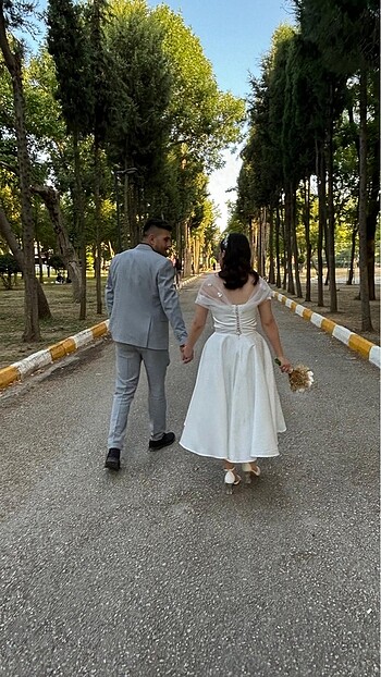 m Beden beyaz Renk Nikah elbisesi