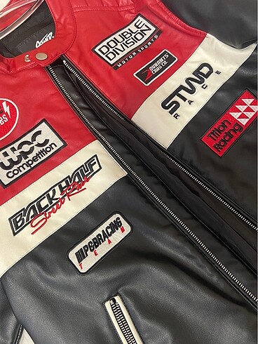 pull&bear unisex deri ceket - Görsel 2