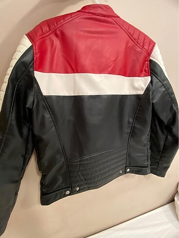 pull&bear unisex deri ceket - Görsel 4