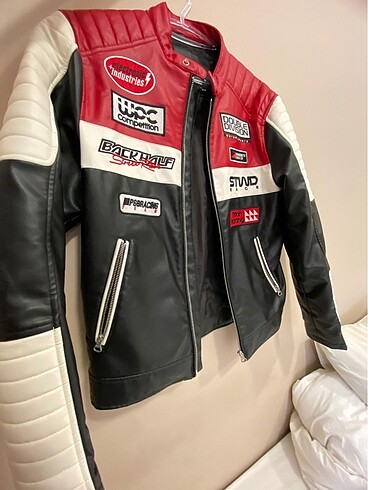 pull&bear unisex deri ceket - Görsel 3