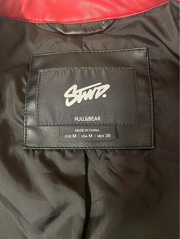 pull&bear unisex deri ceket - Görsel 5