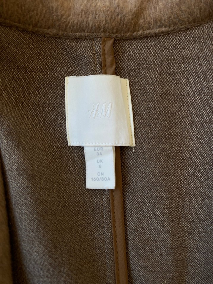 Düğmeli Kahverengi Uzun Kaban - Görsel 3