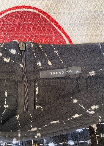 Düğmeli Siyah Ekose Mini Etek - Görsel 2