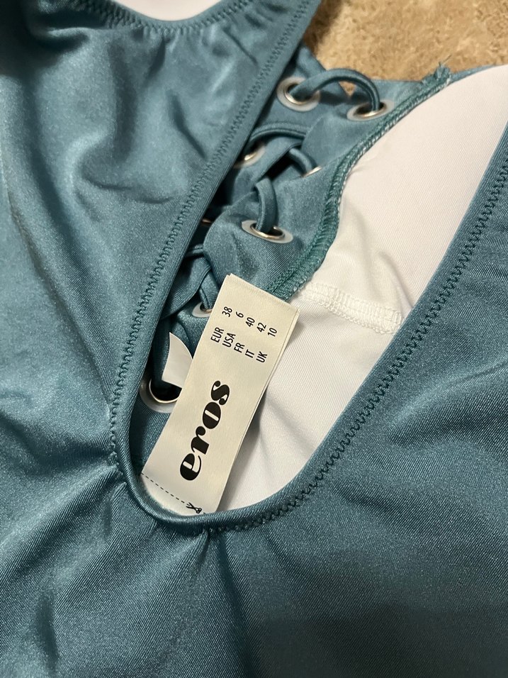 Düğmeli Mavi Kadın Mayo eros marka sıfır mayo - Görsel 3