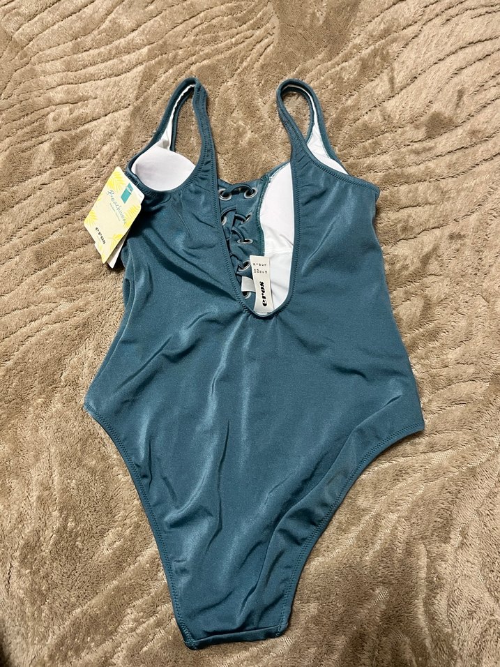 Düğmeli Mavi Kadın Mayo eros marka sıfır mayo - Görsel 2