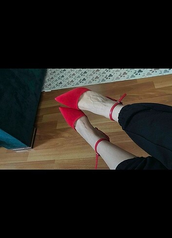 37 Beden Kırmızı stiletto topuklu ayakkabı