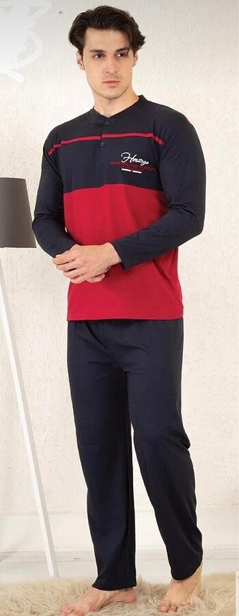 Standart Beden Beden UZUN KOLLU ERKEK PİJAMA
