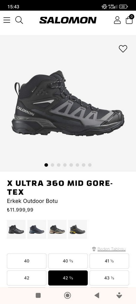 2 Yıl Garantili SALOMON X ULTRA 360 MID GORE- TEX ERKEK OUTDOOR - Görsel 2