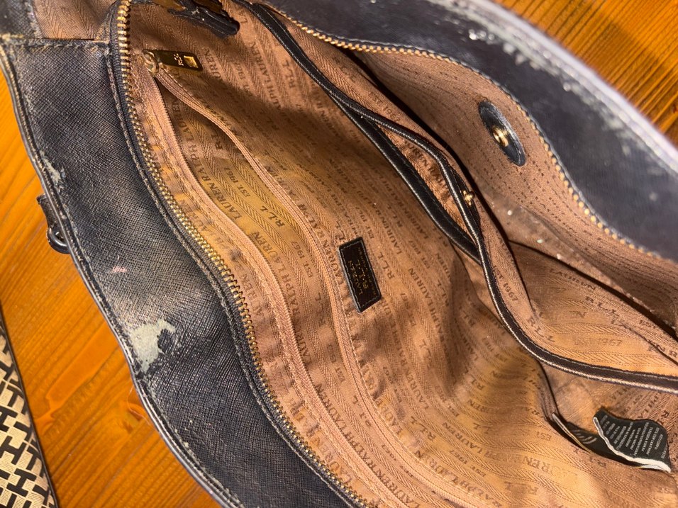 Ralph Lauren Siyah Deri Kadın Çanta - Görsel 2