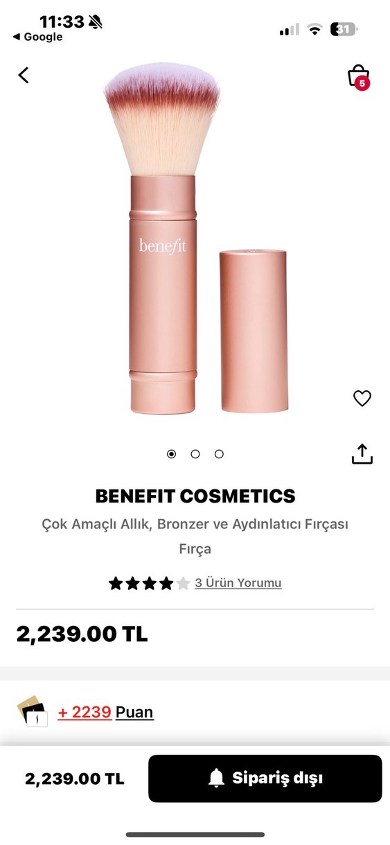 Benefit Pembe Sıfır Fırça - Görsel 4