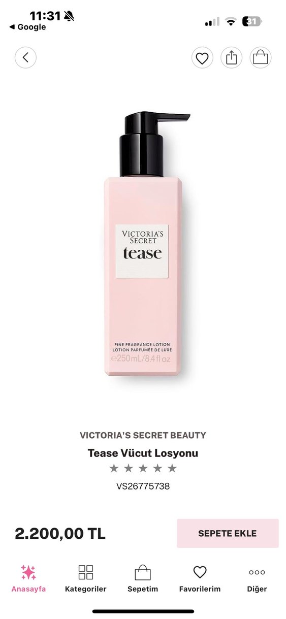 Victoria's Secret Tease Kadın Vücut Losyonu - Görsel 4