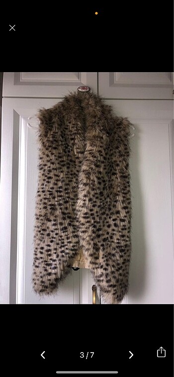 s Beden Koton Leopar Y2k vintage kürk