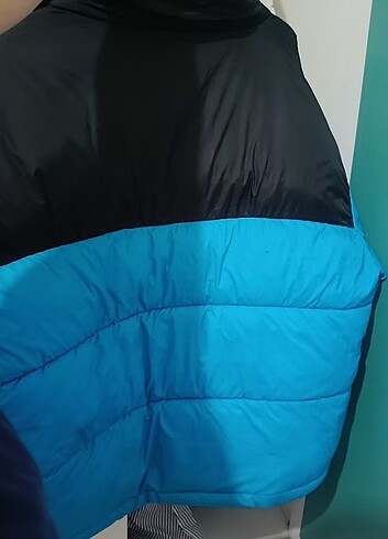 Mavi şişme mont - Görsel 5