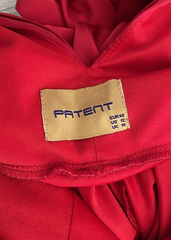 Kırmızı saten abiye - Görsel 2