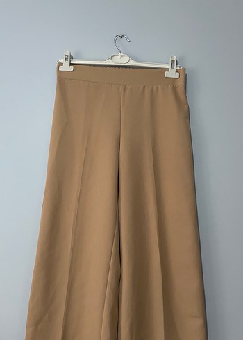 Zara Bej Yuksek Bel Bol Paca Pantolon