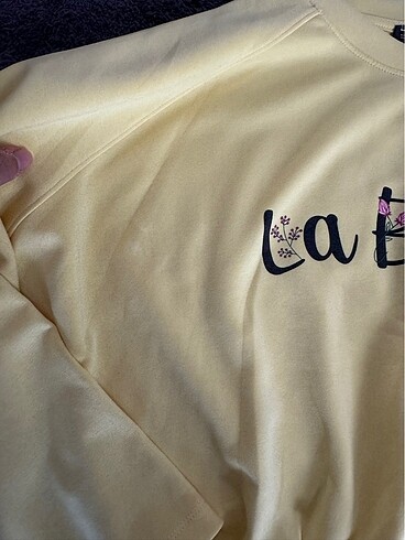 l Beden sarı Renk Bayan crop sweatshirt