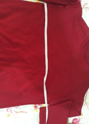 bordo sweatshirt uzun - Görsel 3