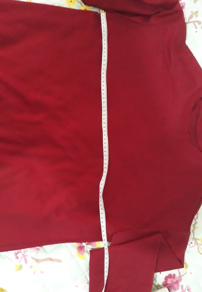 bordo sweatshirt uzun - Görsel 3