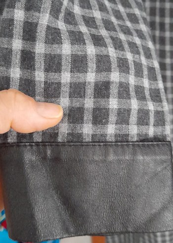 46 Beden siyah Renk ekoselli Baskılı Pamuk kadın uzun tunik gomlek