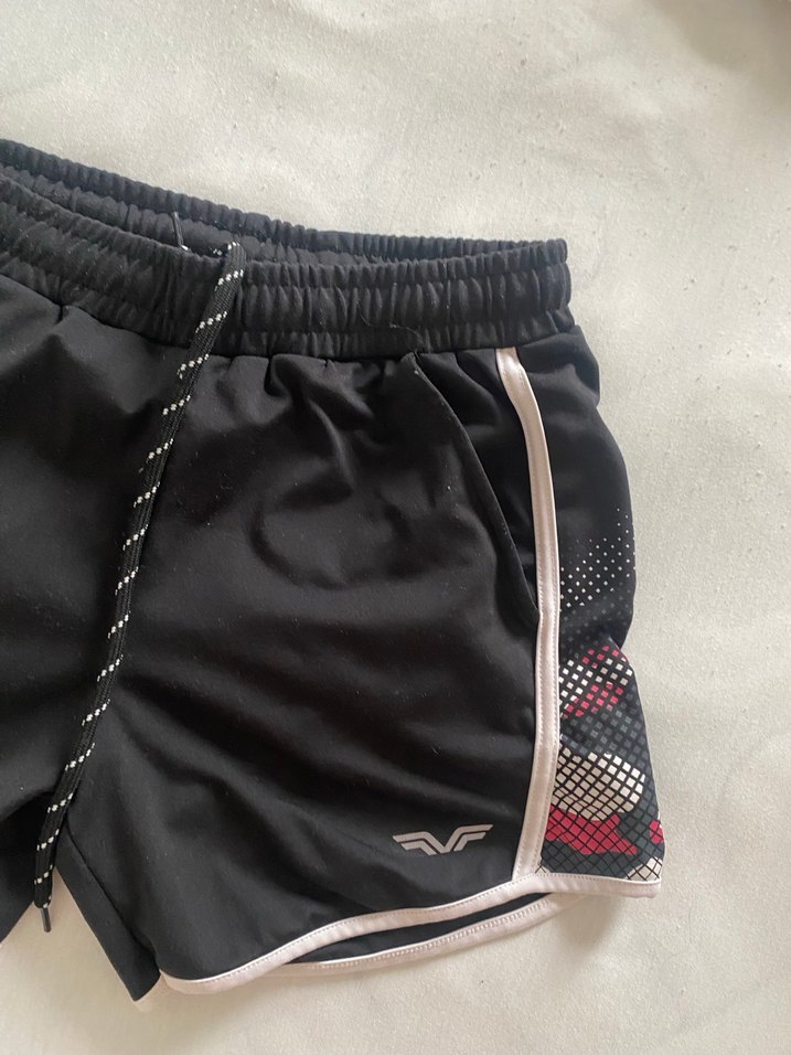 Siyah Elastik Bel Mini Spor Şort - Görsel 3