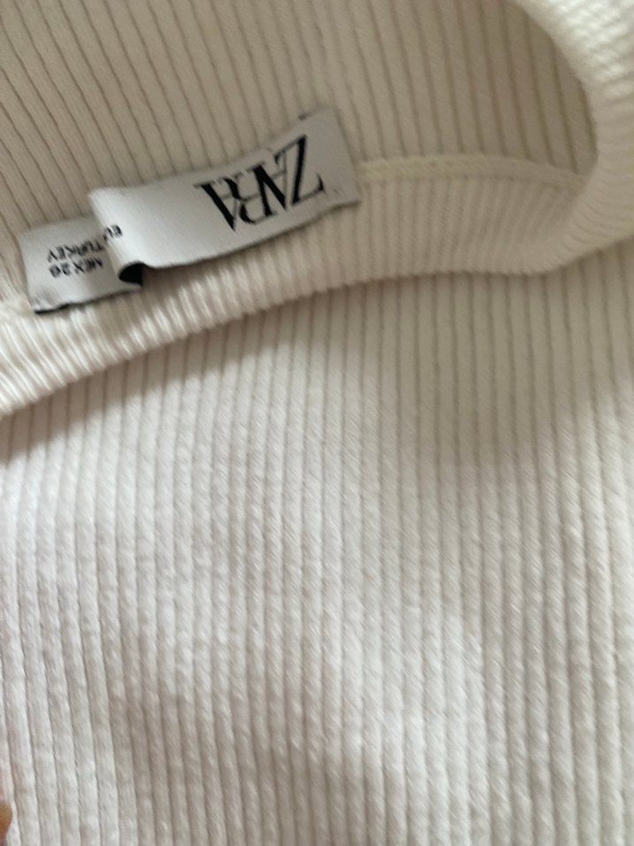 Kızlar için Beyaz Kolsuz Keten Yelek - Görsel 2