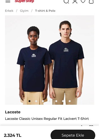 Lacoste Lacivert Regular Fit Kısa Kollu Tişört - Görsel 3