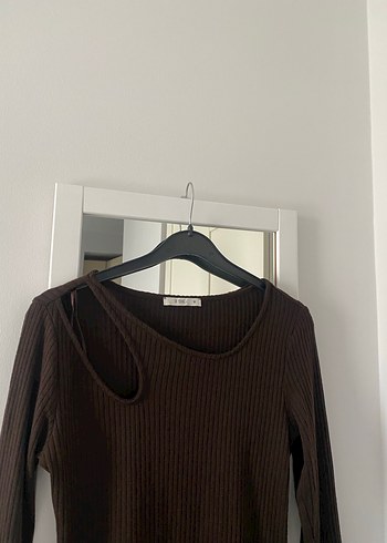 Kadın Kahverengi Triko Midi Elbise - Görsel 2