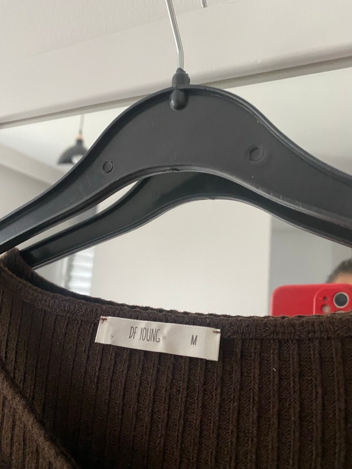 Kadın Kahverengi Triko Midi Elbise - Görsel 3