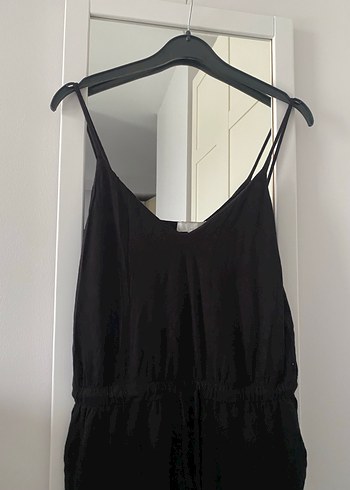 Siyah V Yaka Kolsuz Midi Tulum - Görsel 2