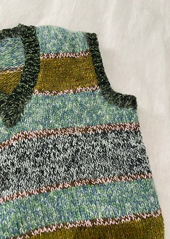 Kadın Çok Renkli V Yaka Triko Süveter - Görsel 4