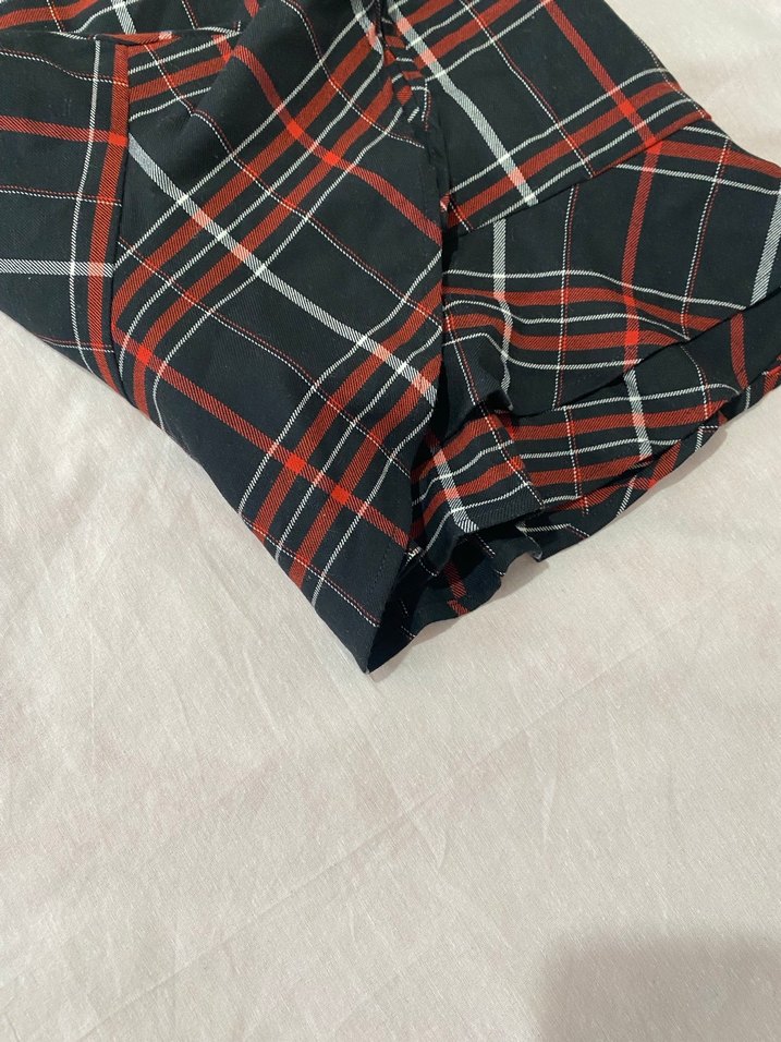 Ekose Desenli Pilili Midi Etek - Görsel 3