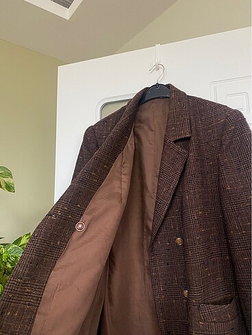 xl Beden kahverengi Renk Kahve blazer ceket
