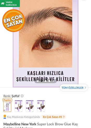 Maybelline Super Lock Kaş Sabitleyici Şeffaf - Görsel 2