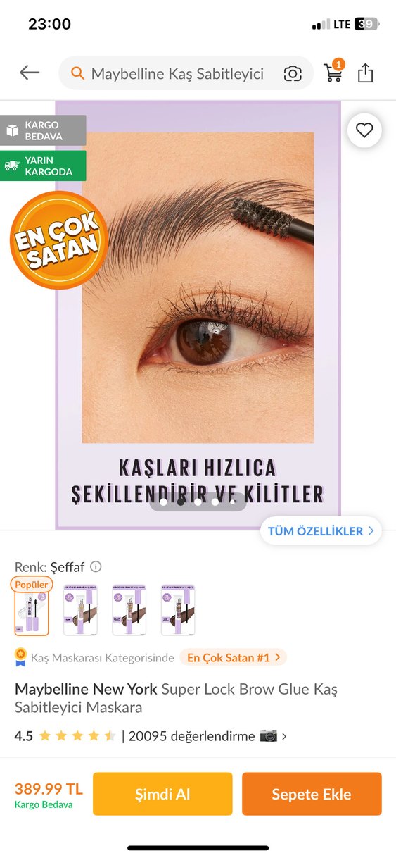 Maybelline Super Lock Kaş Sabitleyici Şeffaf - Görsel 2