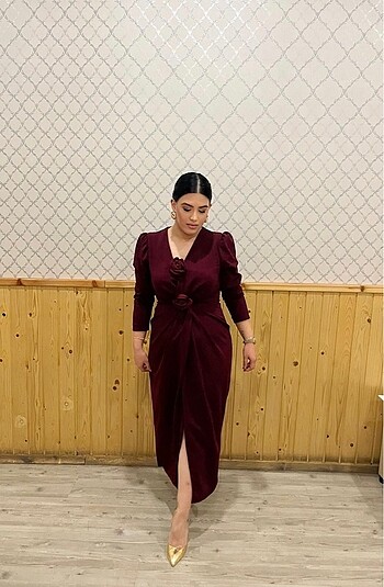 Diğer Bordo elbise