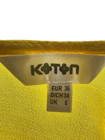 36 Beden sarı Renk Koton Bluz %70 İndirimli.
