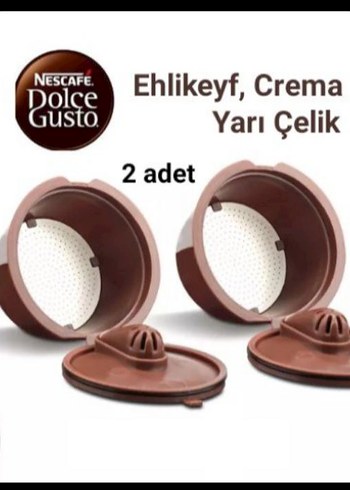 2 adet Dolce Gusto Crema Yarı Çelik Kahve Kapsülü