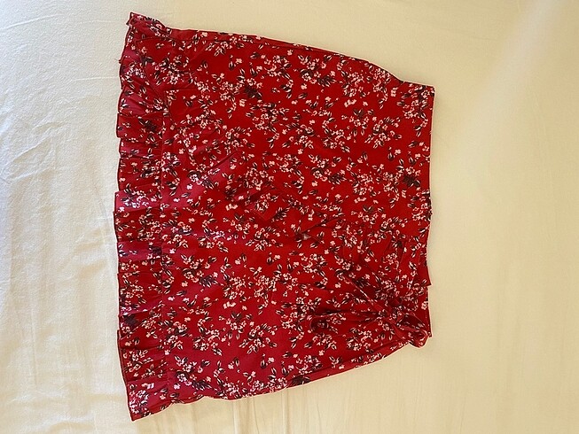 Kırmızı mini etek - Görsel 2