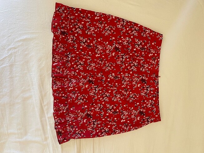 Kırmızı mini etek - Görsel 3