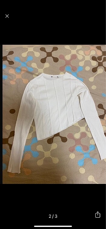 Beyaz asimetrik crop - Görsel 2